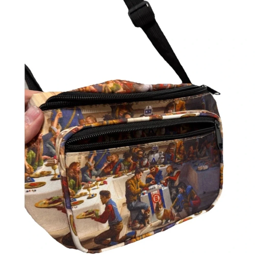 Logic Everybody Album Print Zip Canvas Adjustable Fanny‎ Pack Pouch